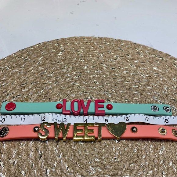 CLOSET SALE BCBG Affirmations slide letter bracelet set: LOVE, SWEET - Picture 4 of 4